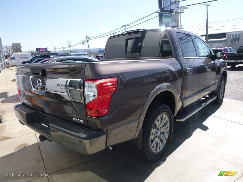 2018 Titan Platinum Reserve Crew Cab 4x4 - Java Metallic / Platinum Reserve Black/Brown photo #4