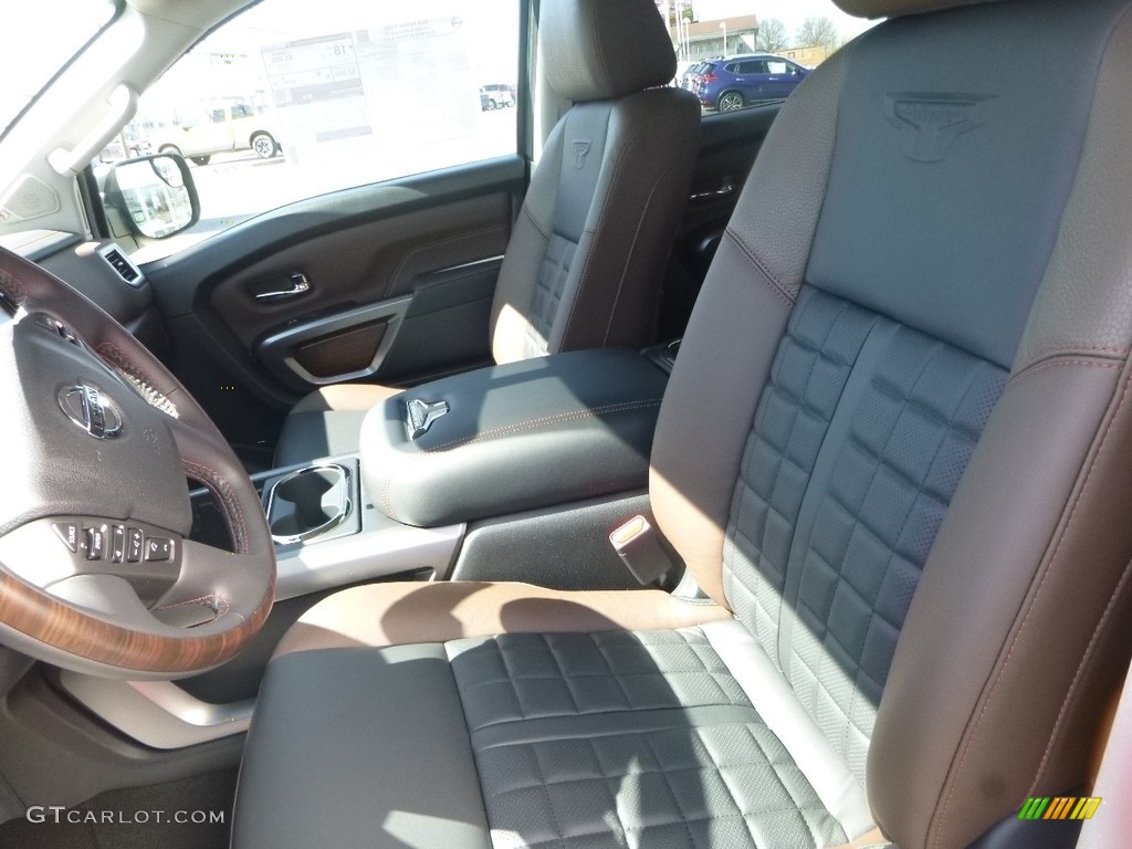 Platinum Reserve Black/Brown Interior 2018 Nissan Titan Platinum Reserve Crew Cab 4x4 Photo #126724116