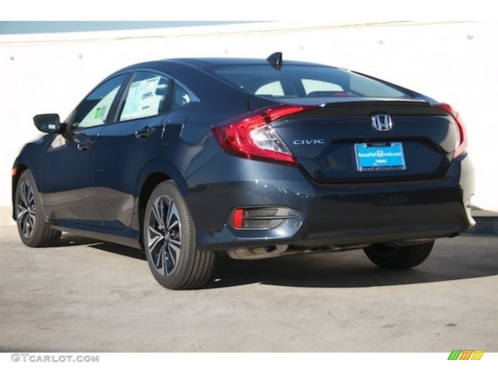 2018 Civic EX-T Sedan - Cosmic Blue Metallic / Gray photo #2