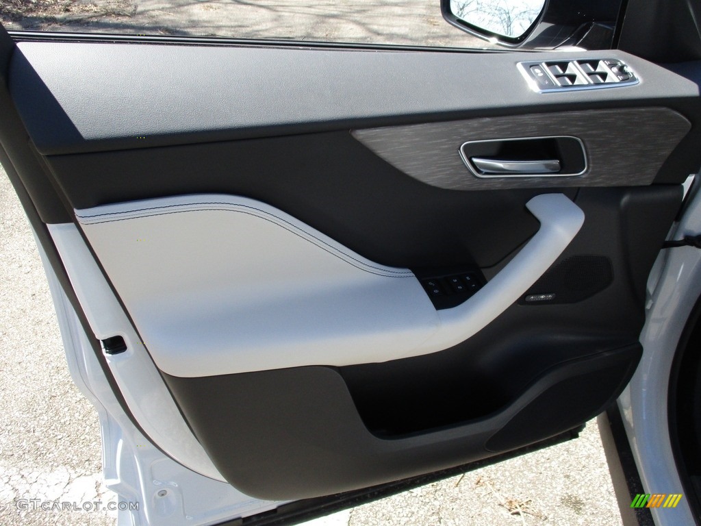 2018 Jaguar F-PACE S AWD Ebony/Light Oyster Door Panel Photo #126725583