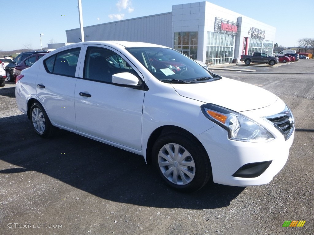 2018 Versa S - Fresh Powder White / Charcoal photo #1