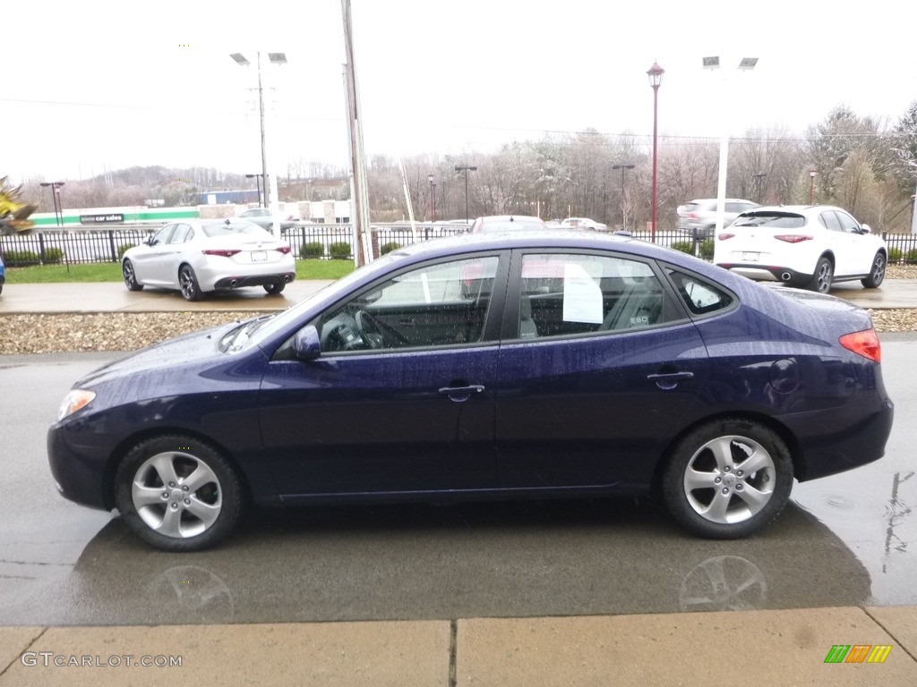 2008 Elantra GLS Sedan - Regatta Blue Metallic / Gray photo #6