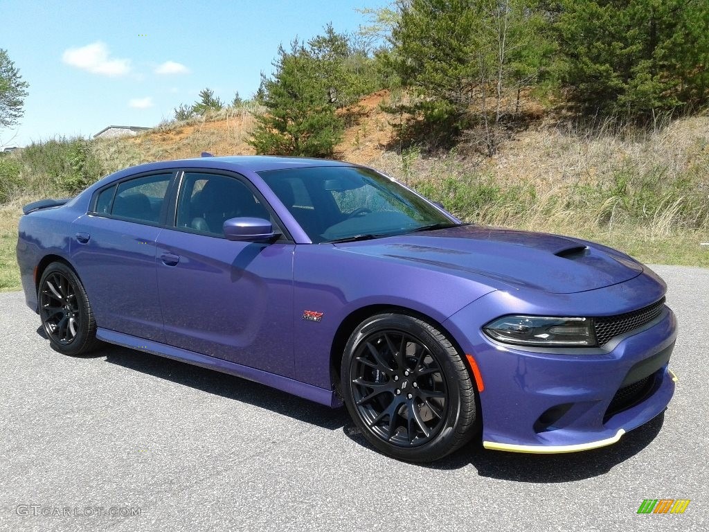 2018 Charger R/T Scat Pack - Plum Crazy Pearl / Black photo #4