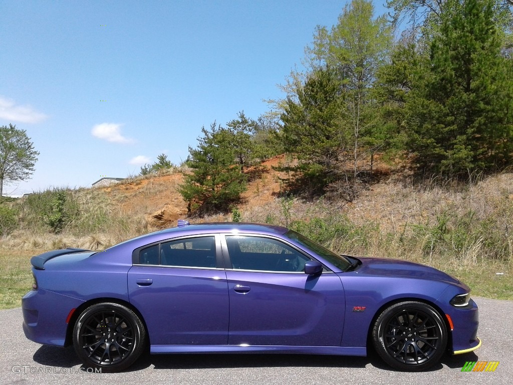 2018 Charger R/T Scat Pack - Plum Crazy Pearl / Black photo #5