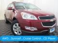 Red Jewel Tintcoat 2010 Chevrolet Traverse LT AWD