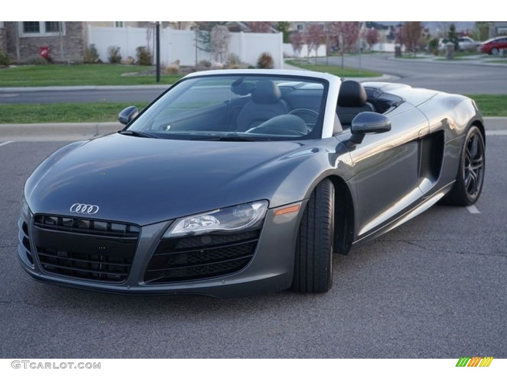 2011 R8 Spyder 5.2 FSI quattro - Daytona Grey Pearl Effect / Black Fine Nappa Leather photo #1