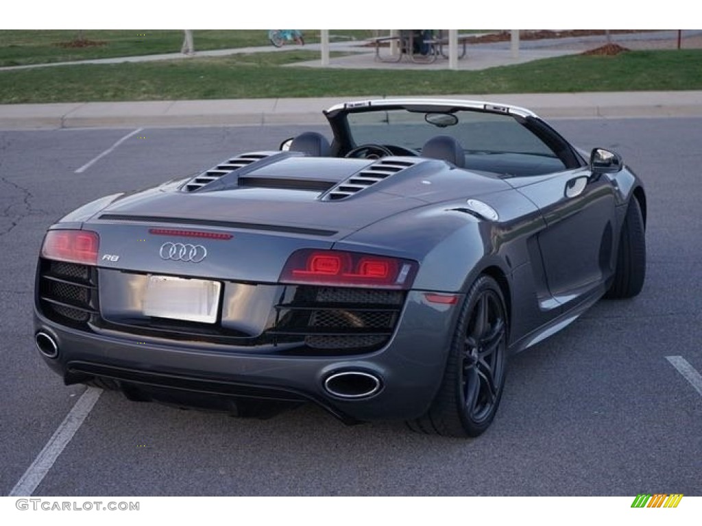 2011 R8 Spyder 5.2 FSI quattro - Daytona Grey Pearl Effect / Black Fine Nappa Leather photo #3