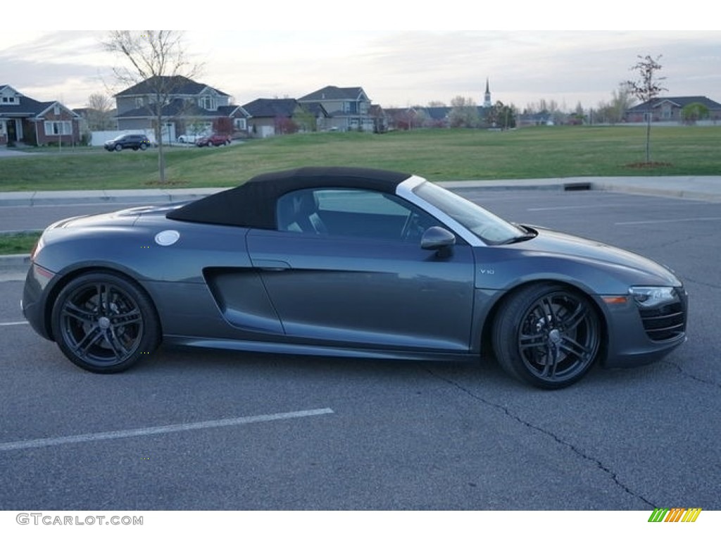 2011 R8 Spyder 5.2 FSI quattro - Daytona Grey Pearl Effect / Black Fine Nappa Leather photo #4