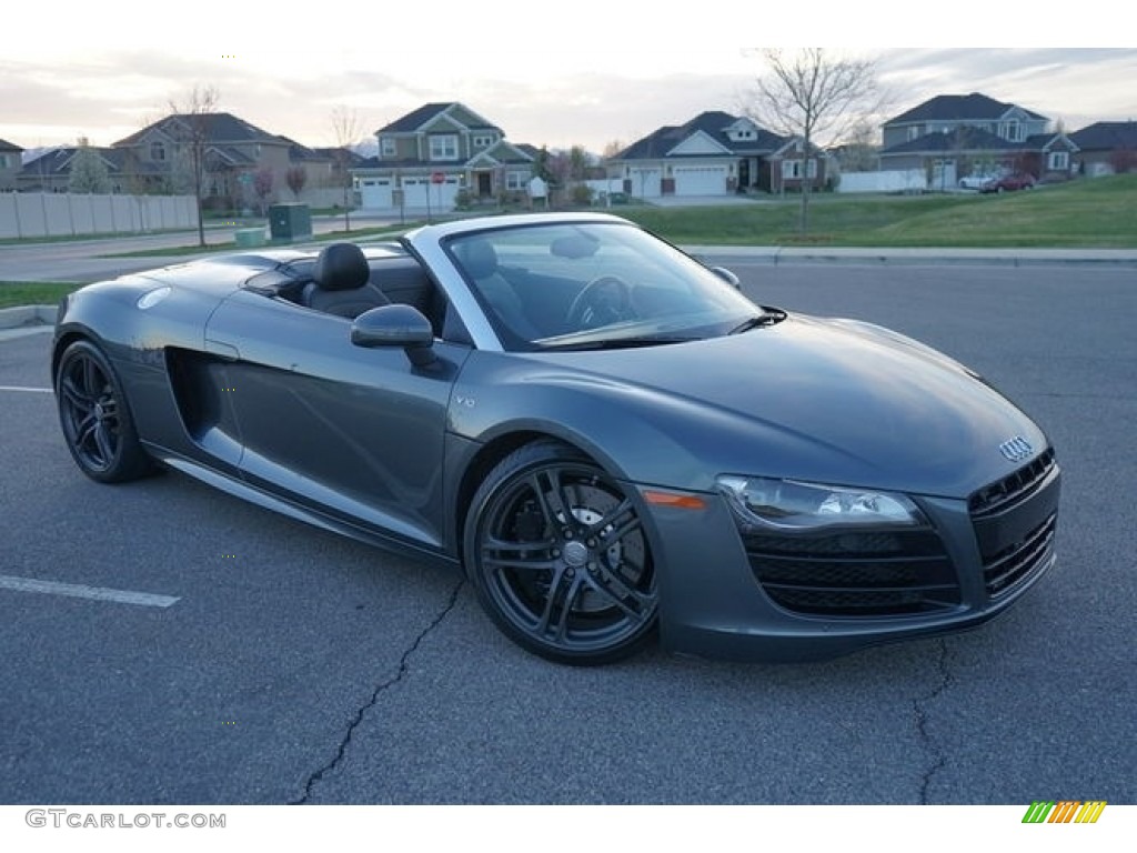 2011 R8 Spyder 5.2 FSI quattro - Daytona Grey Pearl Effect / Black Fine Nappa Leather photo #6