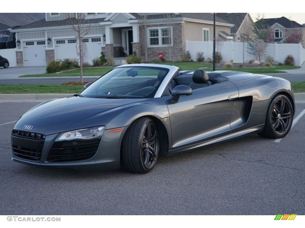 2011 R8 Spyder 5.2 FSI quattro - Daytona Grey Pearl Effect / Black Fine Nappa Leather photo #7