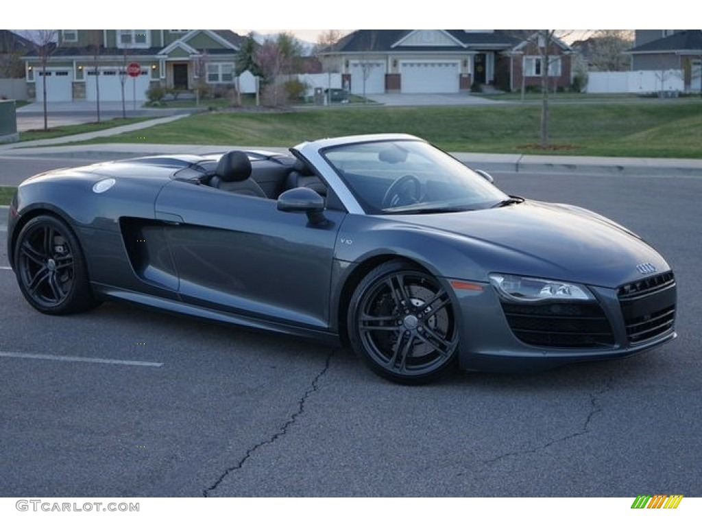 2011 R8 Spyder 5.2 FSI quattro - Daytona Grey Pearl Effect / Black Fine Nappa Leather photo #8