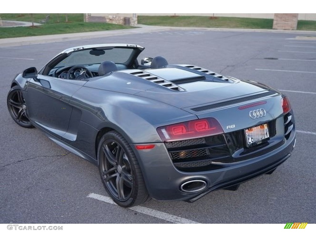2011 R8 Spyder 5.2 FSI quattro - Daytona Grey Pearl Effect / Black Fine Nappa Leather photo #10