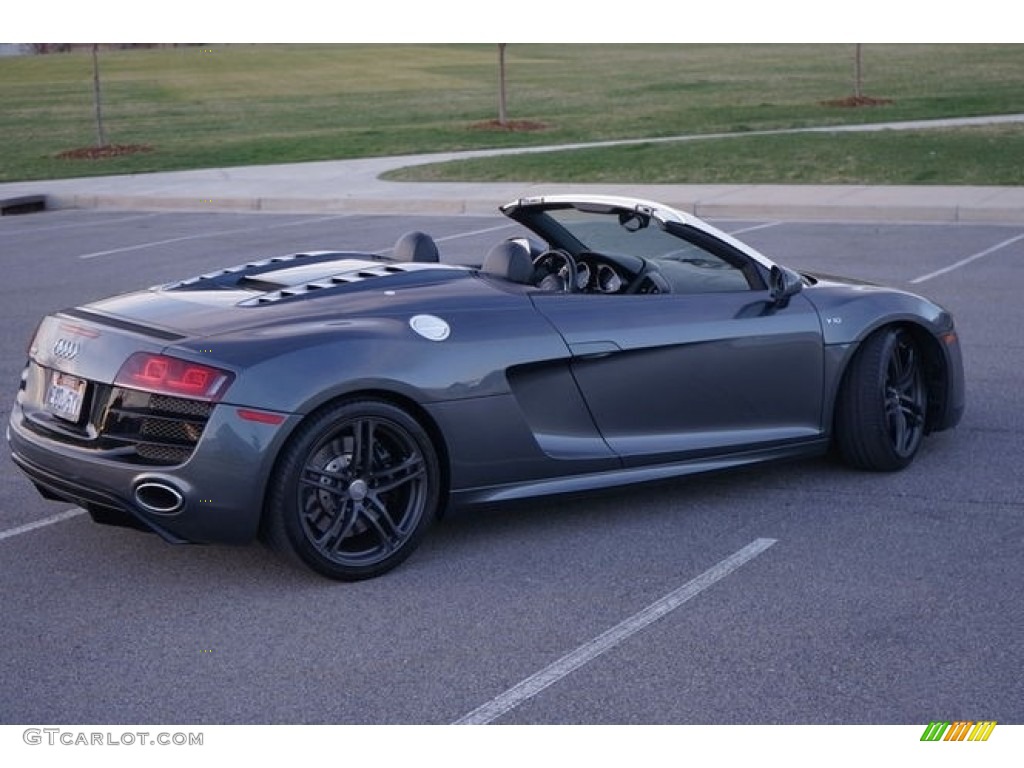 2011 R8 Spyder 5.2 FSI quattro - Daytona Grey Pearl Effect / Black Fine Nappa Leather photo #11
