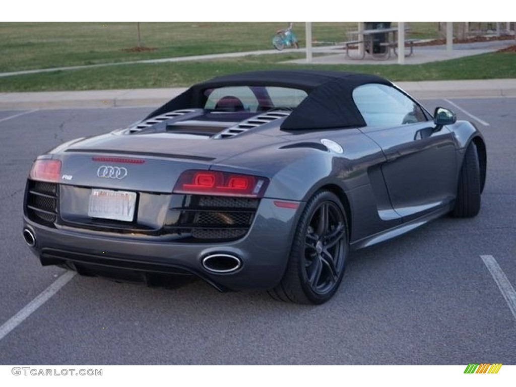 2011 R8 Spyder 5.2 FSI quattro - Daytona Grey Pearl Effect / Black Fine Nappa Leather photo #12