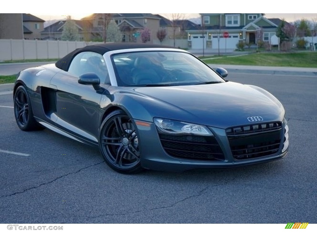 2011 R8 Spyder 5.2 FSI quattro - Daytona Grey Pearl Effect / Black Fine Nappa Leather photo #18