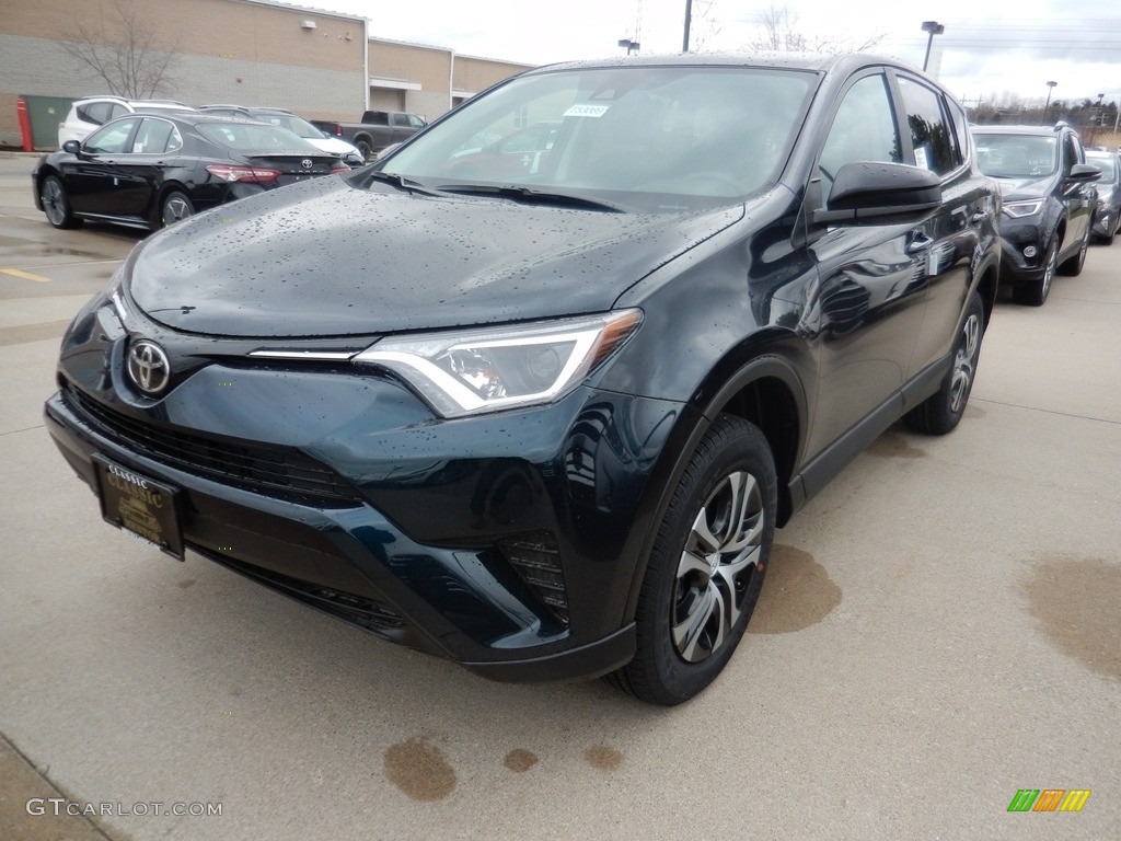 2018 RAV4 LE - Galactic Aqua Mica / Black photo #1