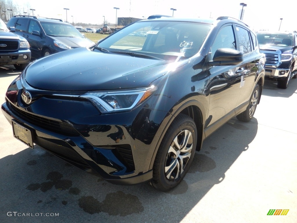 2018 RAV4 LE - Galactic Aqua Mica / Black photo #1