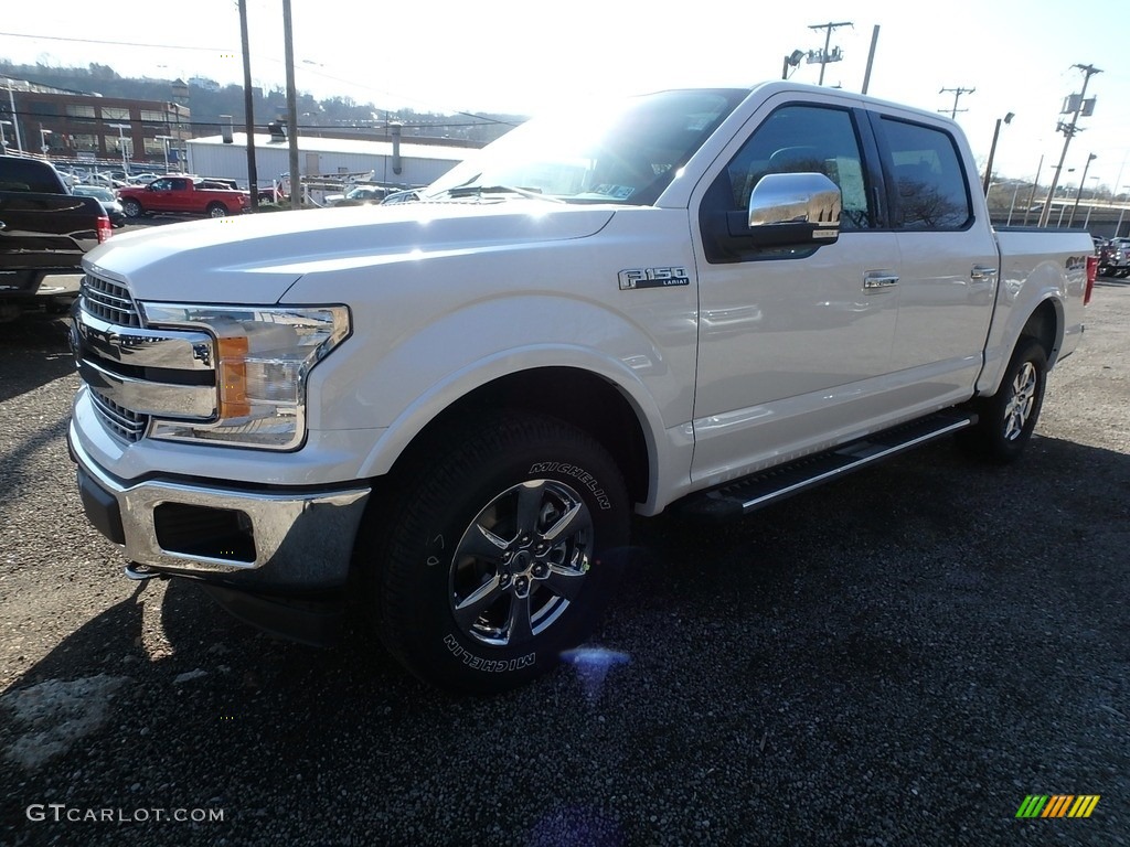 2018 F150 Lariat SuperCrew 4x4 - White Platinum / Black photo #7