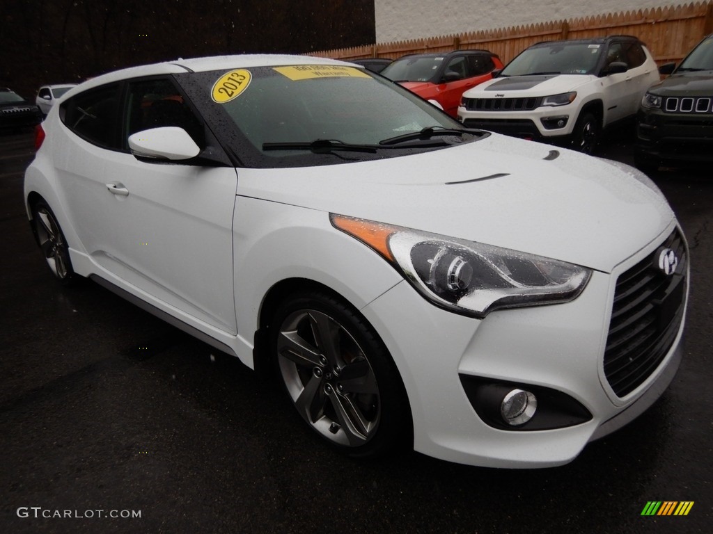 2013 Veloster Turbo - Elite White Pearl / Black photo #8