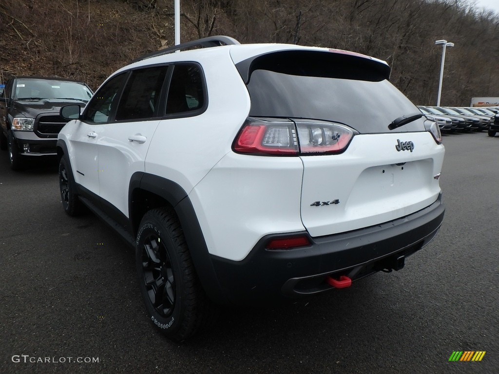 2019 Cherokee Trailhawk 4x4 - Bright White / Black photo #3