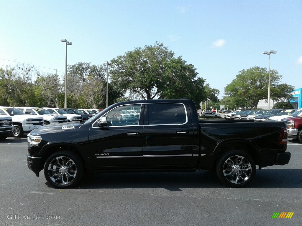2019 1500 Limited Crew Cab - Diamond Black Crystal Pearl / Indigo/Frost photo #2
