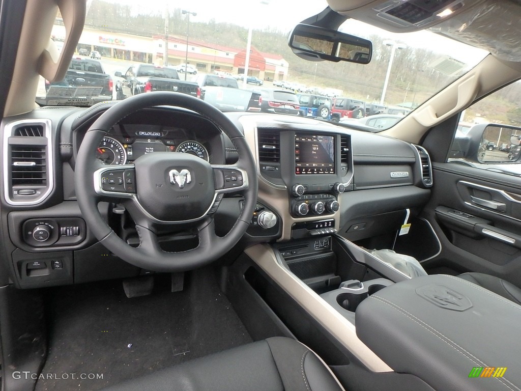 Black Interior 2019 Ram 1500 Laramie Crew Cab 4x4 Photo #126754818