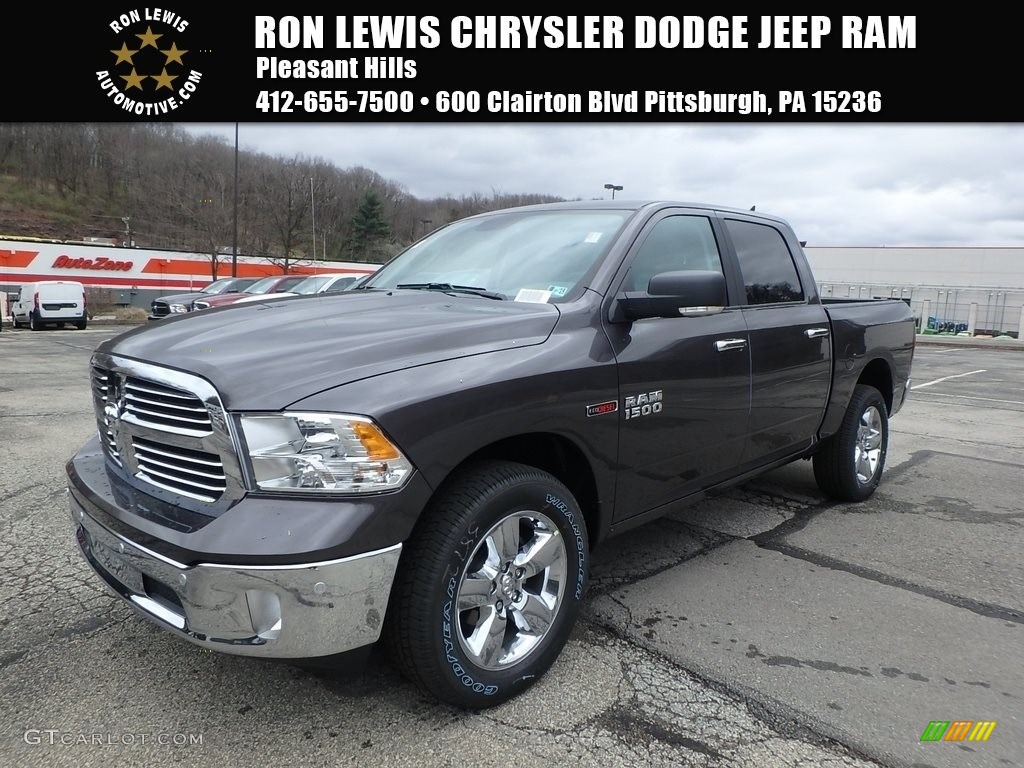 2018 1500 Big Horn Crew Cab 4x4 - Granite Crystal Metallic / Black/Diesel Gray photo #1