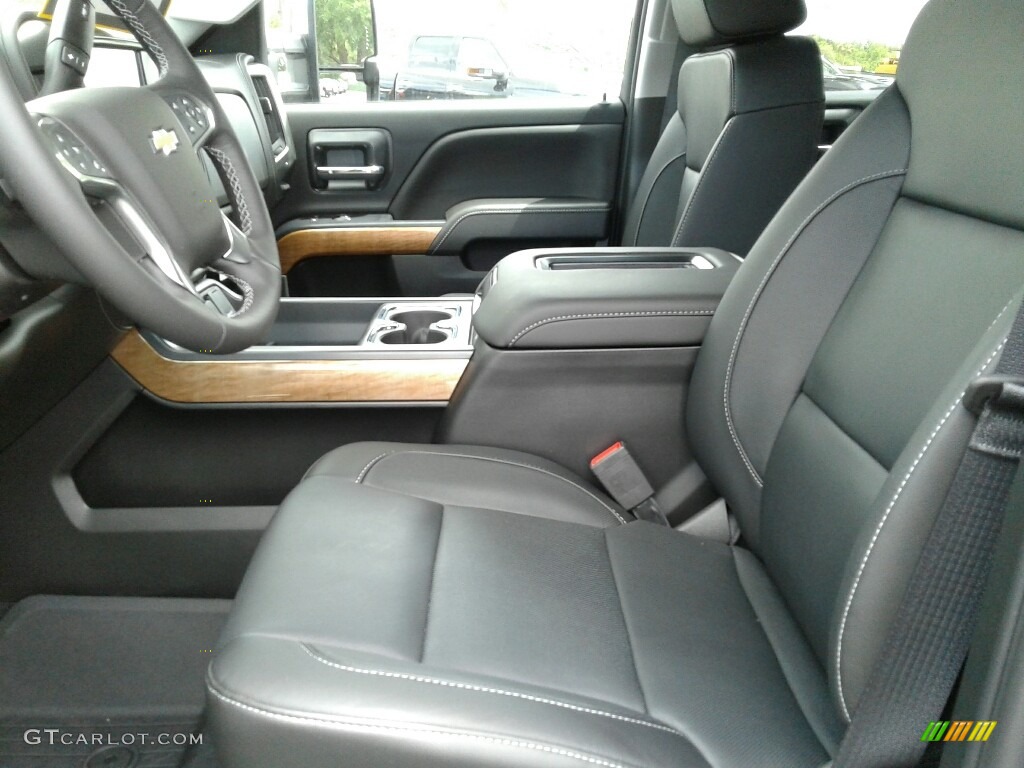 Jet Black Interior 2018 Chevrolet Silverado 3500HD LTZ Crew Cab Dual Rear Wheel 4x4 Photo #126759345
