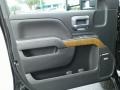 Jet Black 2018 Chevrolet Silverado 3500HD LTZ Crew Cab Dual Rear Wheel 4x4 Door Panel