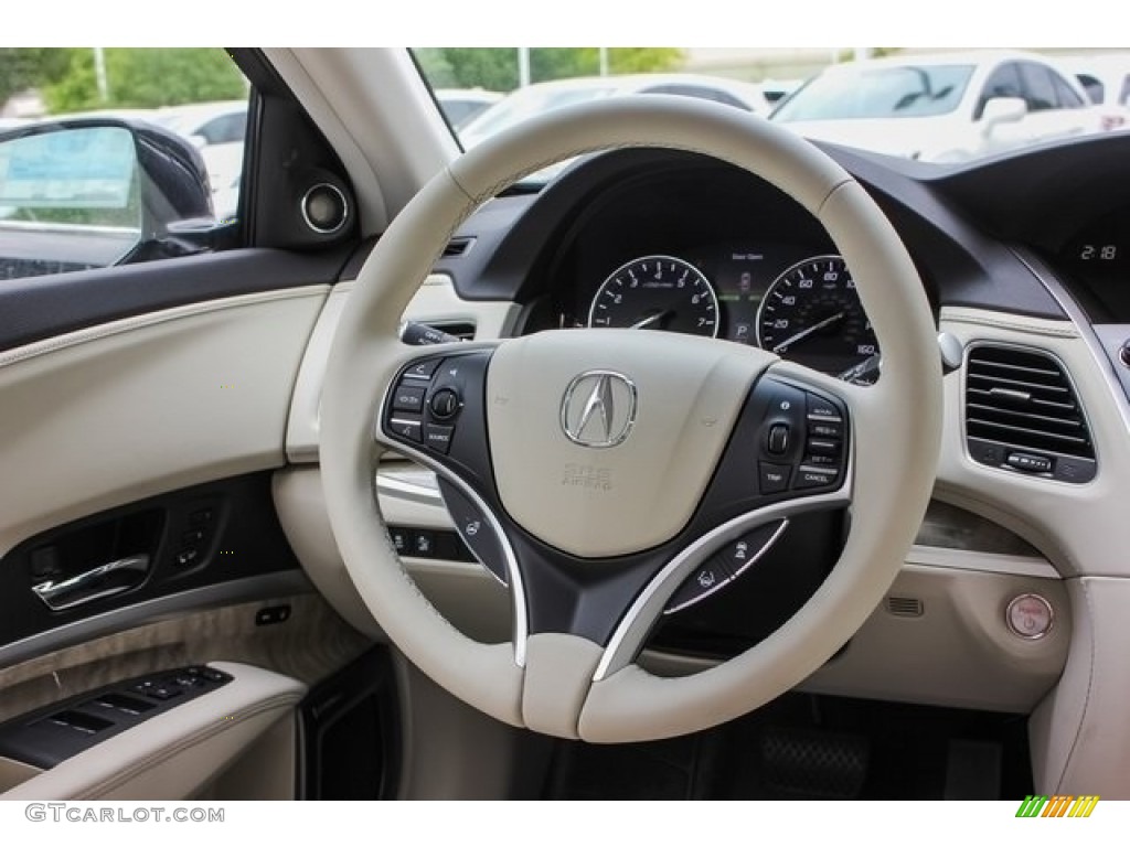 2018 Acura RLX Sport Hybrid SH-AWD Seacoast Steering Wheel Photo #126765356