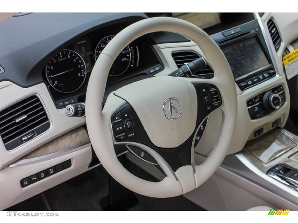 2018 Acura RLX Sport Hybrid SH-AWD Seacoast Steering Wheel Photo #126765449
