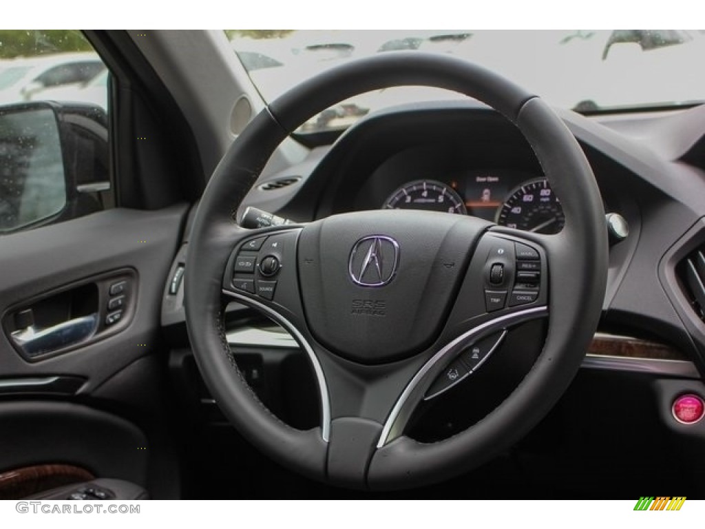 2018 Acura MDX AWD Ebony Steering Wheel Photo #126770339