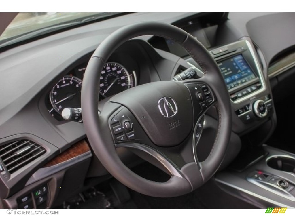 2018 Acura MDX AWD Ebony Steering Wheel Photo #126770372