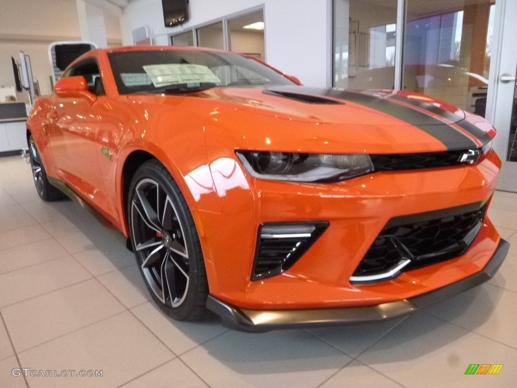 2018 Camaro SS Coupe Hot Wheels Package - Crush (Orange) / Jet Black/Orange Accents photo #14