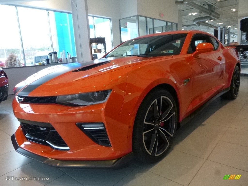2018 Camaro SS Coupe Hot Wheels Package - Crush (Orange) / Jet Black/Orange Accents photo #15
