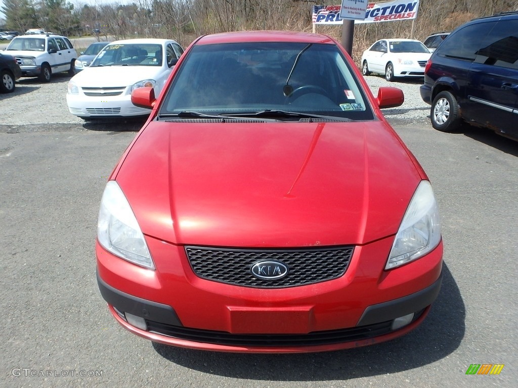 2007 Rio Rio5 SX Hatchback - Tropical Red / Gray photo #6