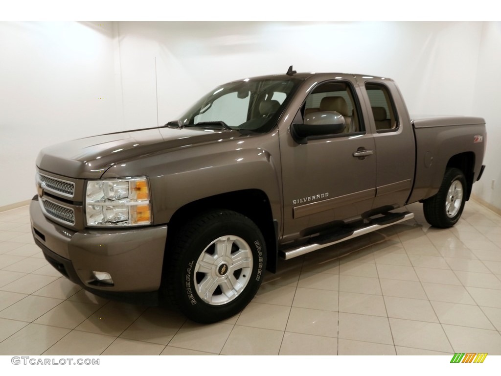 2012 Silverado 1500 LTZ Extended Cab 4x4 - Mocha Steel Metallic / Ebony photo #3