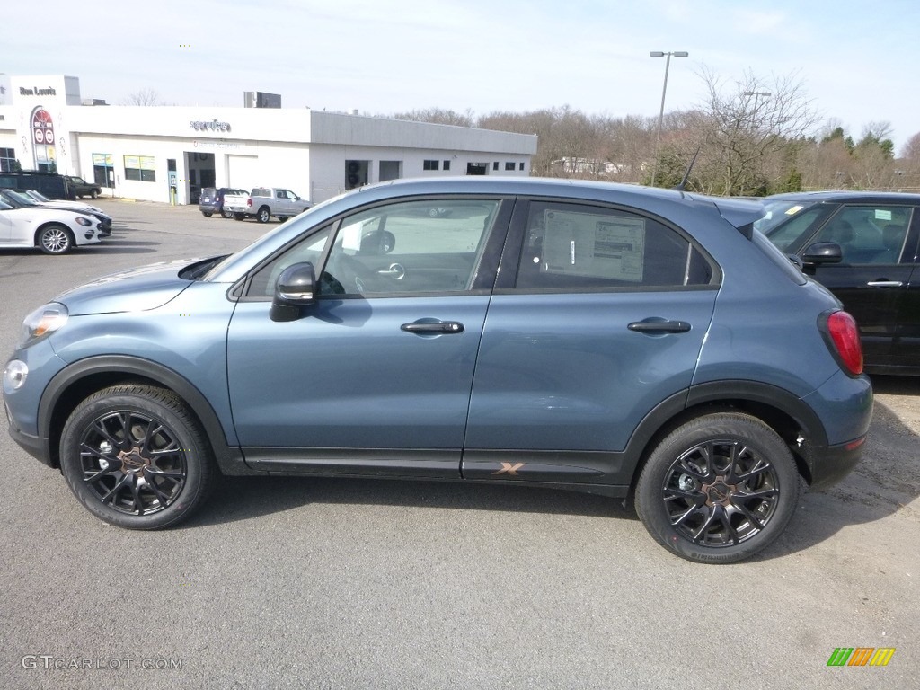 2018 500X Trekking AWD - Blue Sky Metallic / Black photo #2