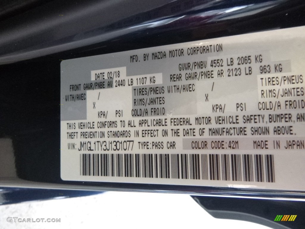 2018 Mazda Mazda6 Grand Touring Color Code Photos