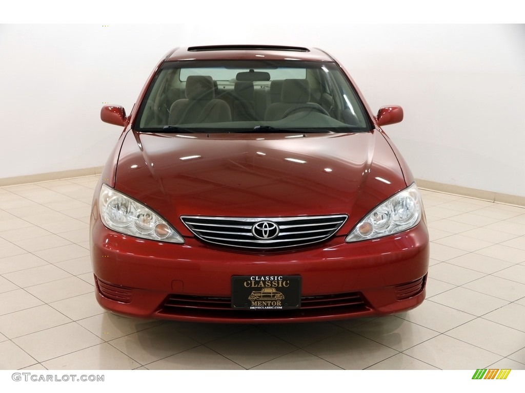 2006 Camry LE - Salsa Red Pearl / Taupe photo #2