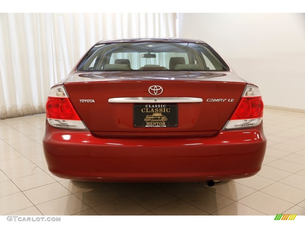 2006 Camry LE - Salsa Red Pearl / Taupe photo #14