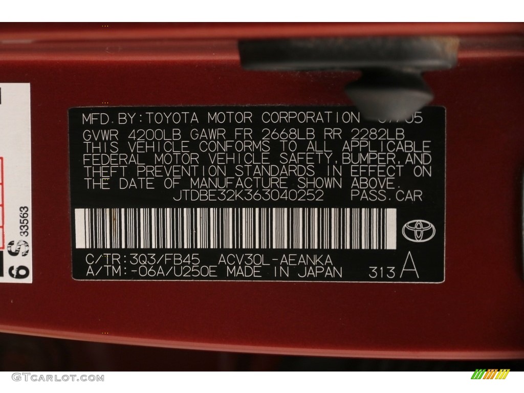 2006 Camry LE - Salsa Red Pearl / Taupe photo #16