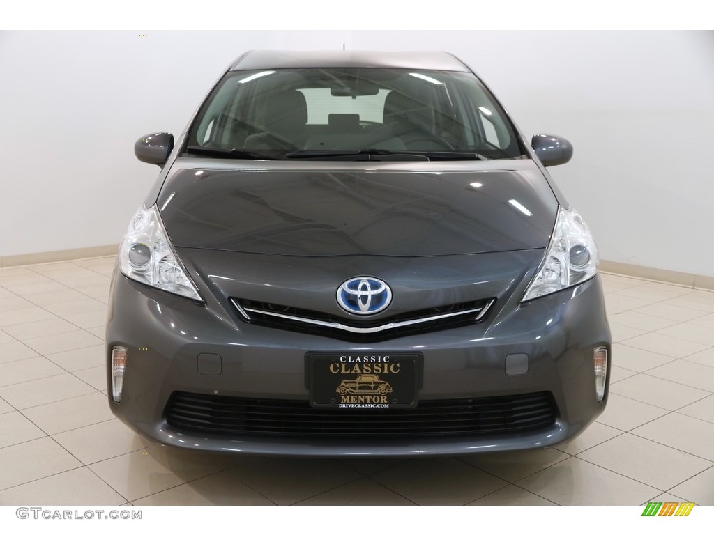 2012 Prius v Three Hybrid - Magnetic Gray Metallic / Dark Gray photo #2