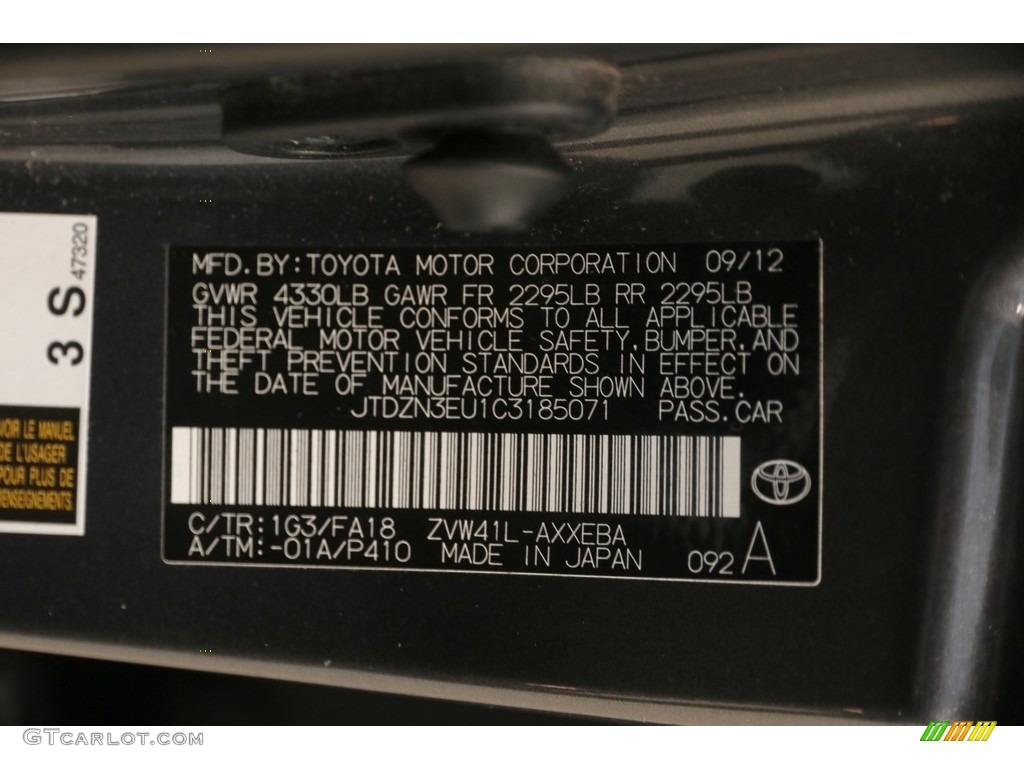 2012 Prius v Three Hybrid - Magnetic Gray Metallic / Dark Gray photo #26