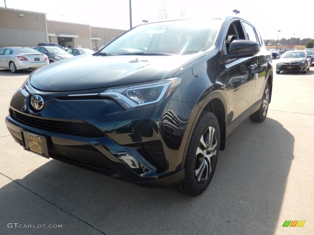 2018 RAV4 LE - Galactic Aqua Mica / Black photo #1