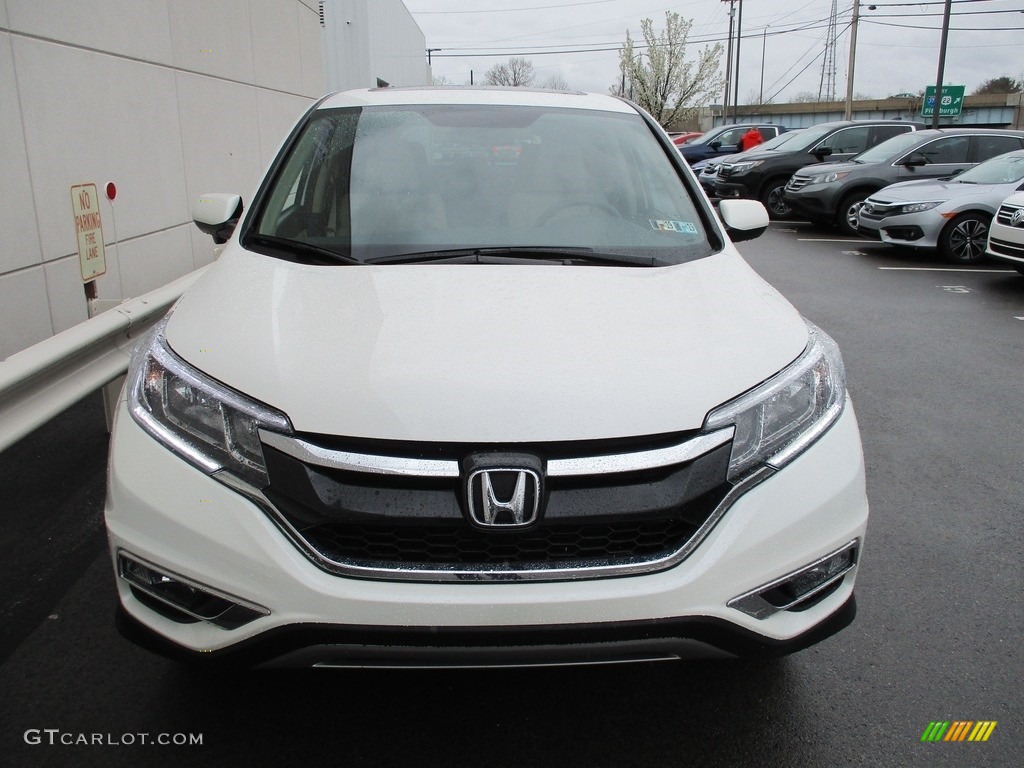 2015 CR-V EX - White Diamond Pearl / Beige photo #7