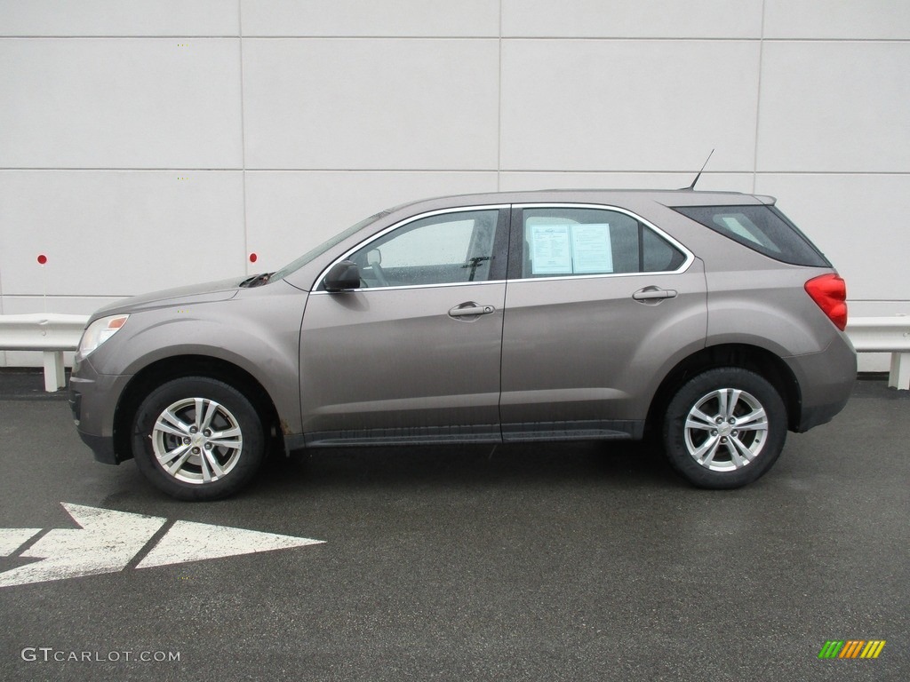 2010 Equinox LS AWD - Mocha Steel Metallic / Jet Black/Light Titanium photo #2