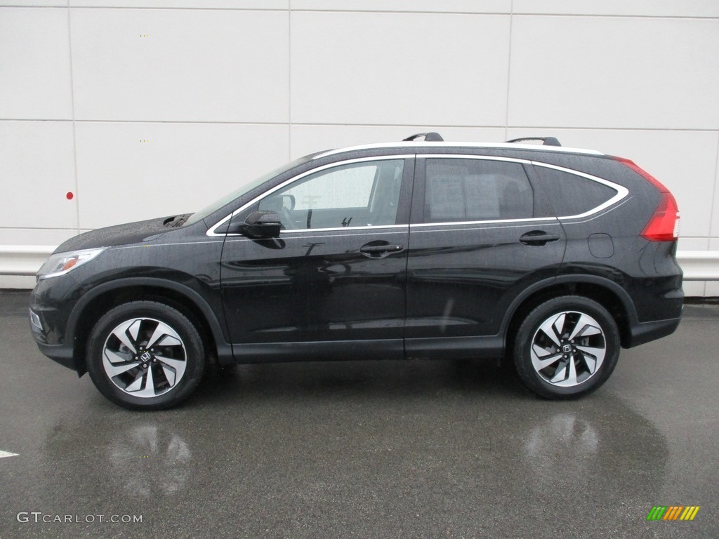 2016 CR-V Touring AWD - Crystal Black Pearl / Black photo #2