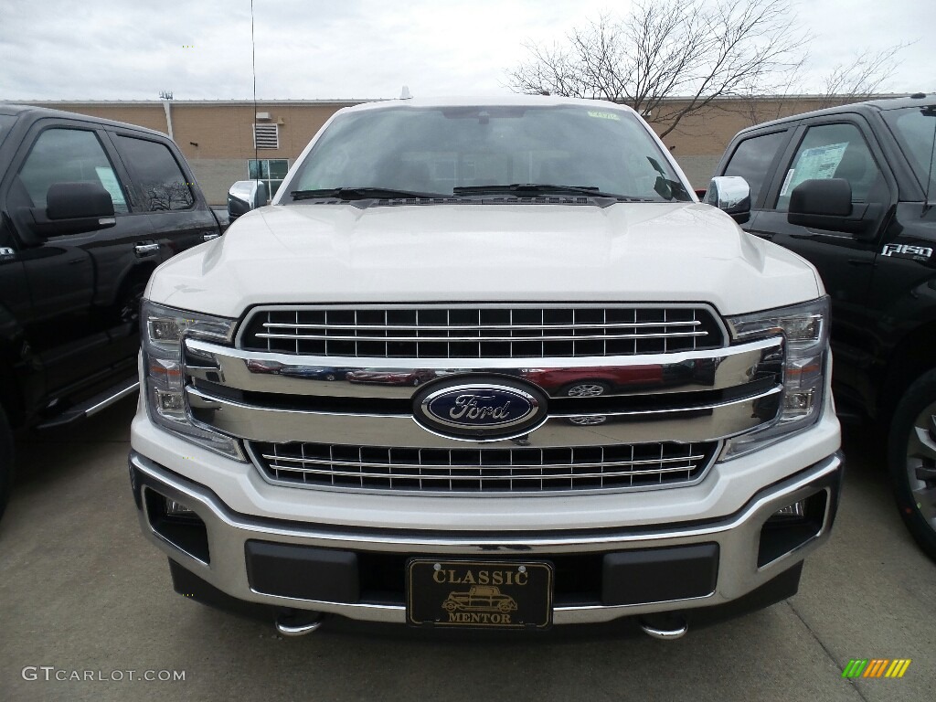 2018 F150 Lariat SuperCrew 4x4 - White Platinum / Black photo #2