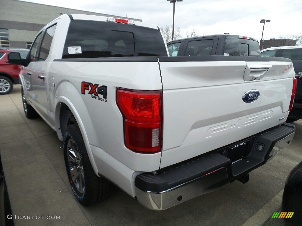 2018 F150 Lariat SuperCrew 4x4 - White Platinum / Black photo #3